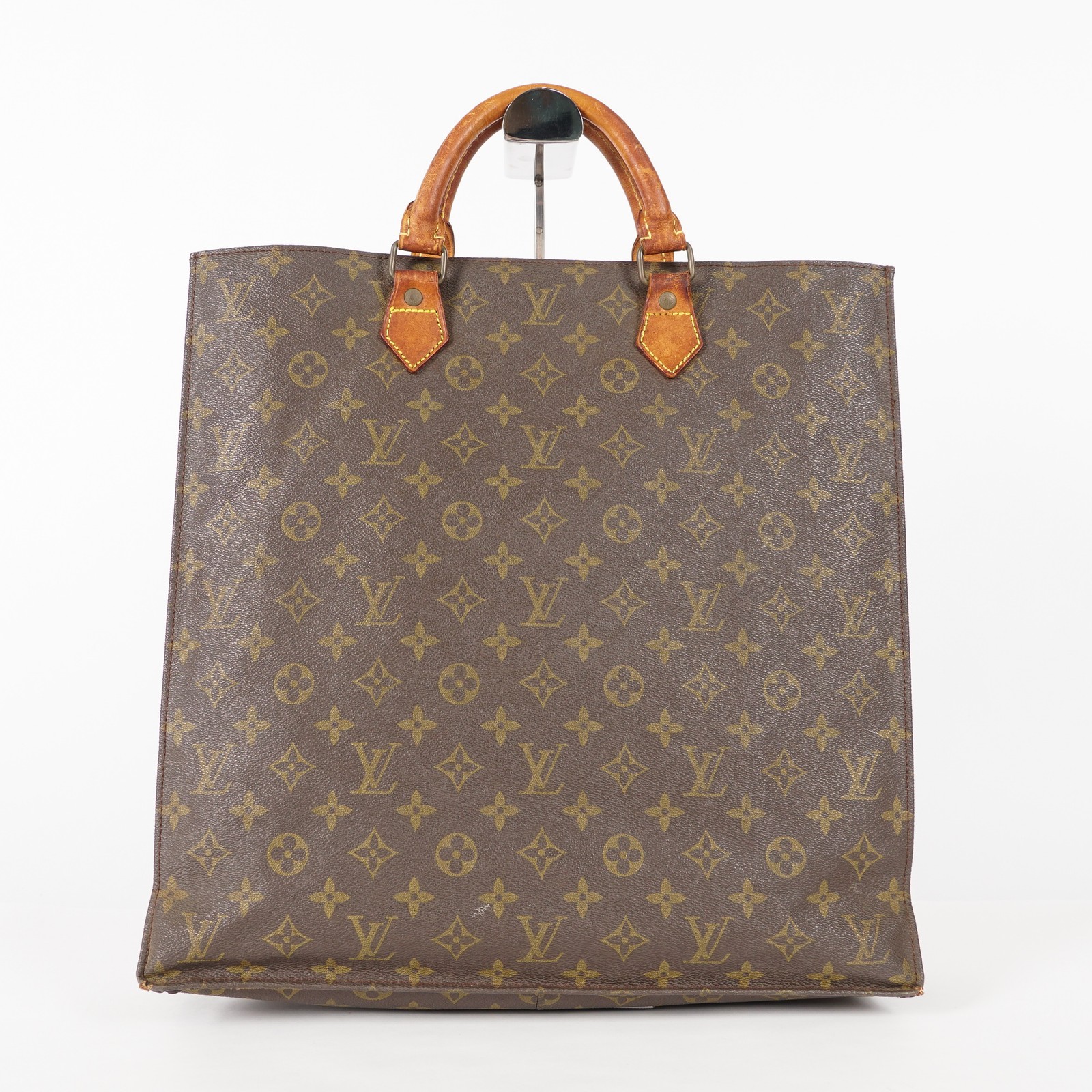 AUTH Louis Vuitton Monogram Sac Plat Hand Bag M51140 LV 12E181430027