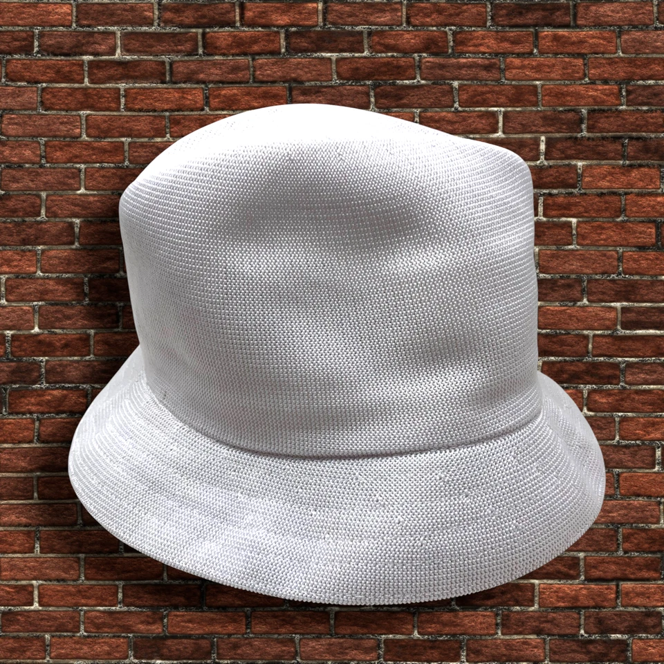 Vintage Kangol Bucket Hat Cap Sz L White Tropic Player Hip Hop Knit Woven 6371BC - Image 3 of 4