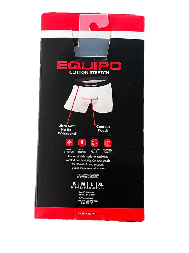 Paquete de 3 calzoncillos boxer Equipo para hombre - azul marino negro - ropa interior elástica de algodón Foto 4 de 4