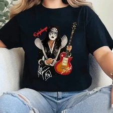Ace Frehley T-Shirt, Unisex Cotton Ace Frehley Rock Music Shirt, Kiss Rock Band