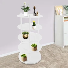 4Tiers 360° Rotating Shoe Rack Freestanding Shoe Storage Organizer for Entryway