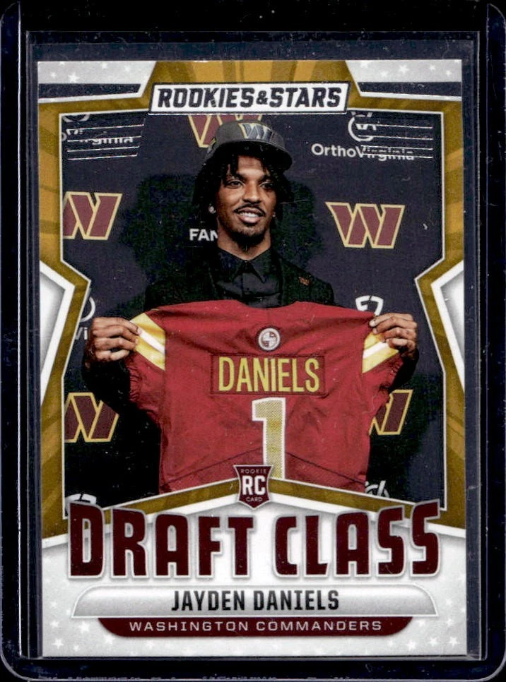 Jayden Daniels Panini Rookies & Stars Draft Class #DCJDS Black and Blue