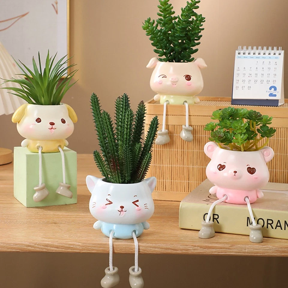 Einzigartiger Tier Design Harz Blumentopf perfekt für drinnen und draußen - Bild 2 von 4