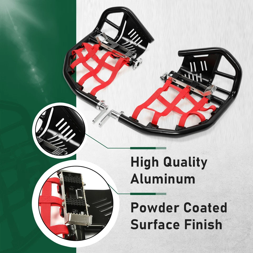 Protector de talón de clavija de pie Nerf Bars para Honda 400EX 400X todos los años negro Nerf redes rojas Foto 4 de 4