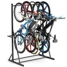Freestanding Bike Storage Rack Vertical Bike Rack Indoor Garage Floor Stand H...