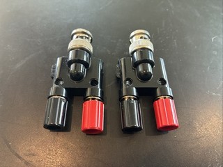 Pamona 1296 BNC Male to Double Binding Posts Adapter Lot Of 2