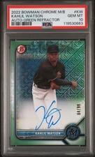2022 BOWMAN CHROME MEGA BOX AUTOS #KW KAHLIL WATSON 64/99 PSA 10 AUTO