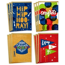 Hallmark Graduation Cards Assortment (12 Cards with Envelopes, 4 Designs) Congra