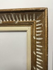 Grand cadre ancien Montparnasse 20M à décors Feuillure: 54,5x73,5cm Entier:70x90
