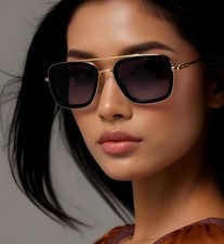 Womens Oversized Rectangular Designer Fashion Classic Mod Sunglasses Female 2026