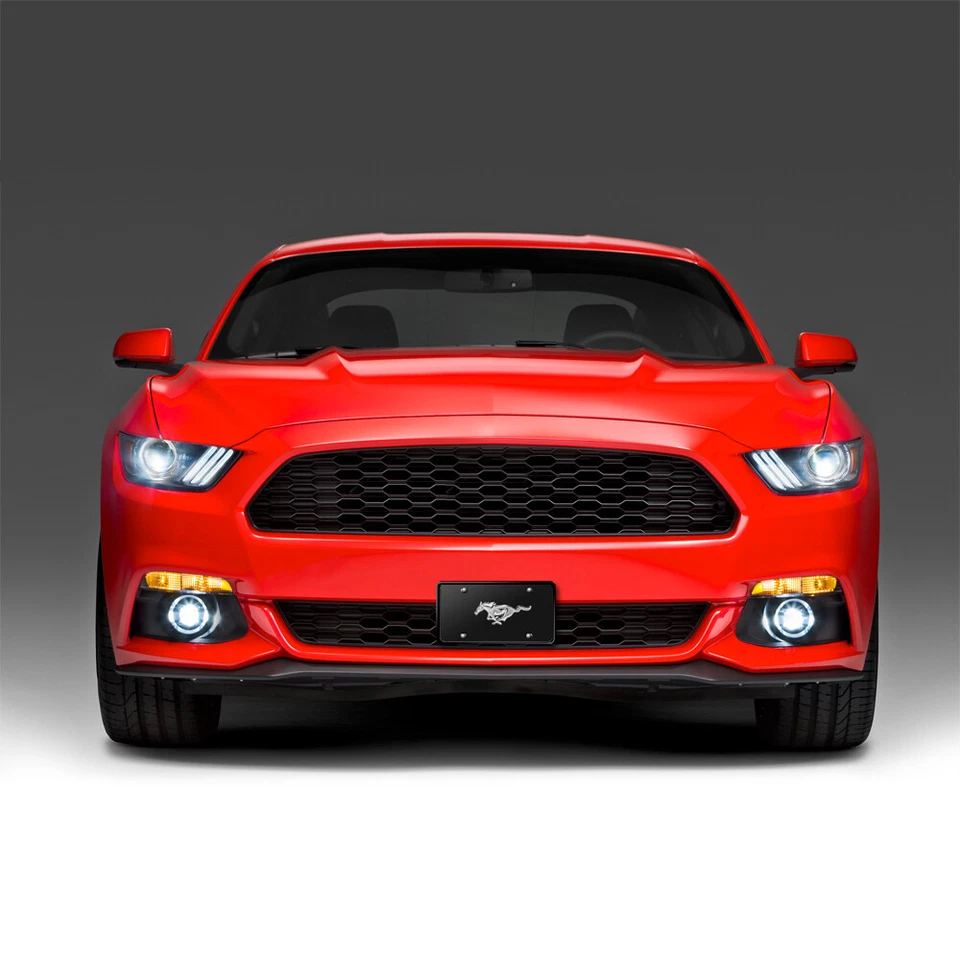 Ford Mustang 3D Logo Black Stainless Steel License Plate, Made in USA, Warranty - Image 4 of 4