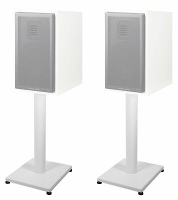2) White 21  Steel Stands For MartinLogan Motion 15 Bookshelf Speakers