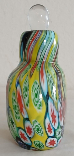 Bottiglia Profumo Vetro Multicolore Millefiori Alta 4,7 - Foto 7 di 24