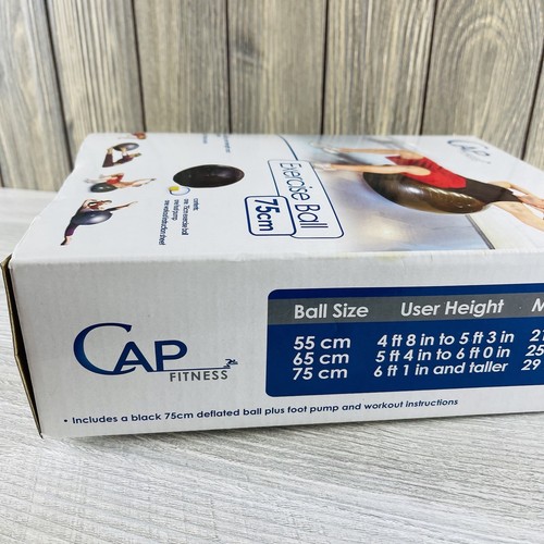 Cap Fitness 75cm Exercise Ball with Pump Fitness Ball New in box - Picture 11 of 14