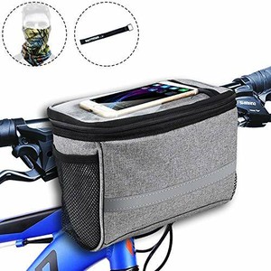 Mattisam Bike Handlebar Bag Basket With Mesh Pocket Gray Medium 659516681663 Ebay
