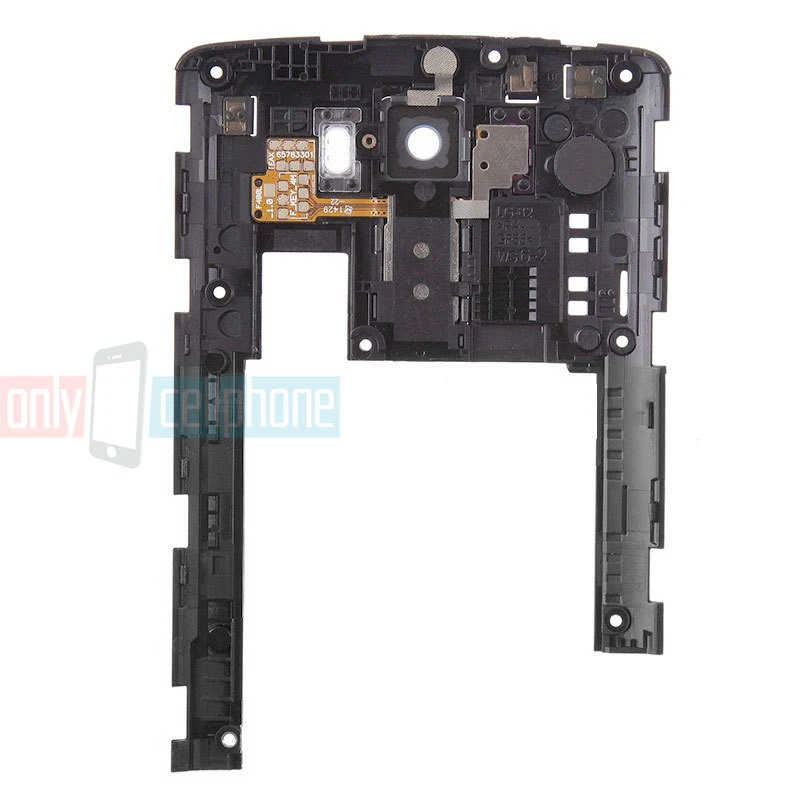 Marco de placa posterior de carcasa trasera original LG G3 original OEM con lente de cámara - NUEVO negro Foto 4 de 4