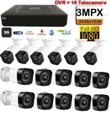 Kit videosorveglianza con dvr e telecamere 4mpx, sistema di registrazi Kit videosorveglianza con dvr e telecamere 4mpx, sistema di registrazi