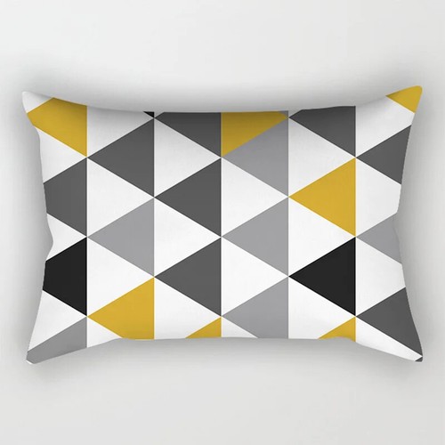 Yellow Daisy Floral Sofa Pillow Cover Patchwork Geometric Cushion Cover Sunflowe - Picture 51 of 70