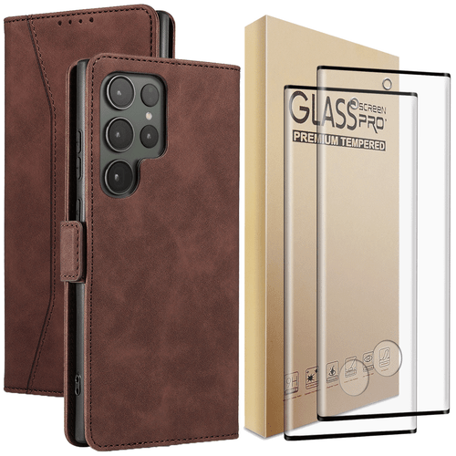 Für Samsung Galaxy S23 Ultra Flip Leder Wallet Case Hülle / Displayschutz - Bild 13 von 24