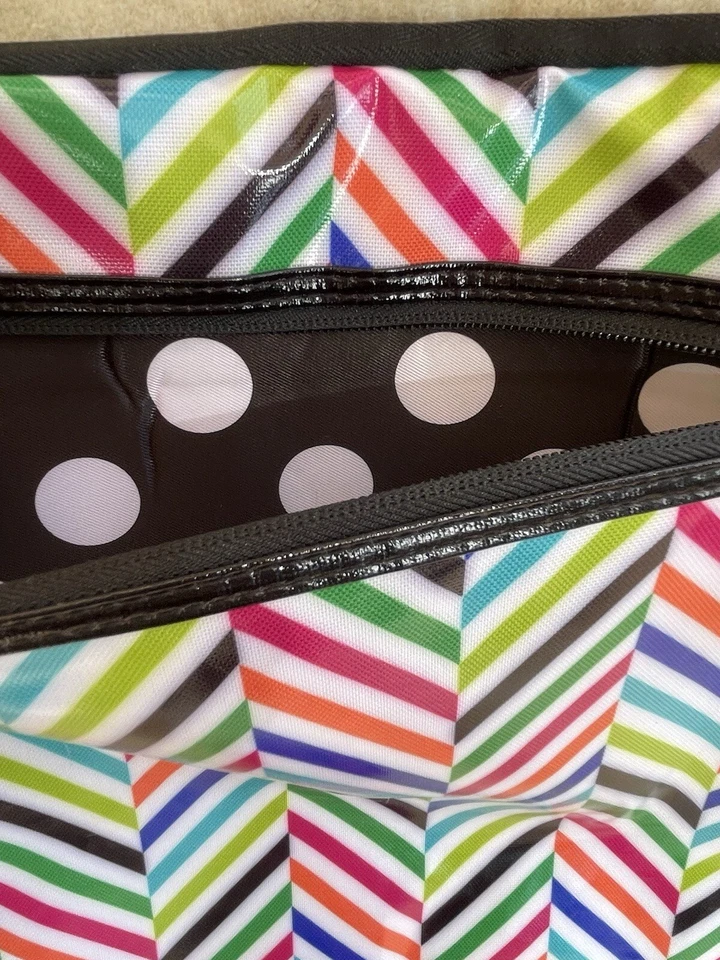 Studio C Paisley 16 Inch Laptop Sleeve Case Zigzag Brightly Colored Polka Dots - Image 4 of 4