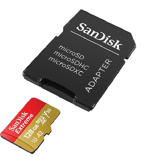 Novo Cartão MicroSD SanDisk 128GB com Leitor USB 2.0 e Estojo Transparente Presente de Formatura - Imagem 2 de 4