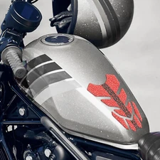 MC Motoparts Red Net Shield Gas Tank Pad Cover Protector Removable