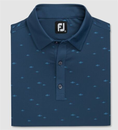 NWT FootJoy FJ Golf Polo Shirt Men's Size XL Color Blue  #29612           A958XL - Picture 1 of 8