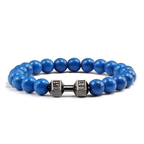 Gym Dumbbells Beads Bracelet Natural Stone Barbell Energy Weights Bracelets for - Picture 50 of 123