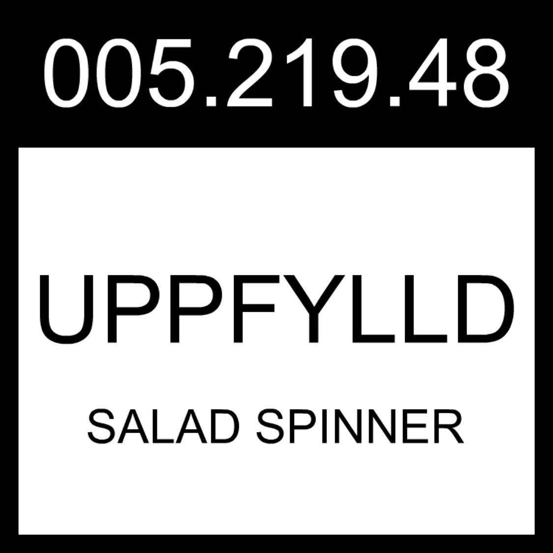 IKEA UPPFYLLD Salad Spinner White 005.219.48