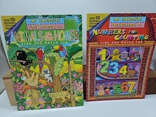NEW My Favorite Reusable Sticker Book Lot Animals/Homes Numbers Counting 2006