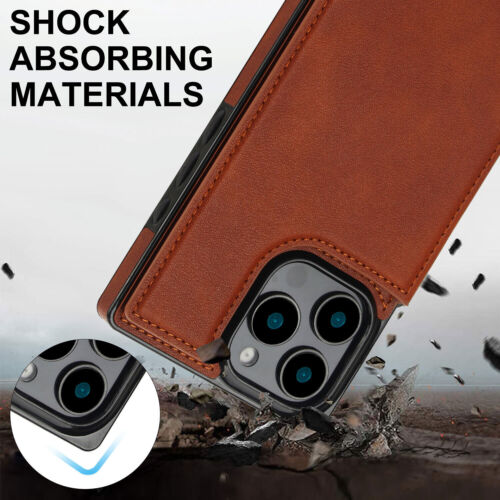 Luxury Leather Crossbody Card Slot Cover Case for 16 15 14 13 12 11 Pro Max XR - Picture 8 of 58