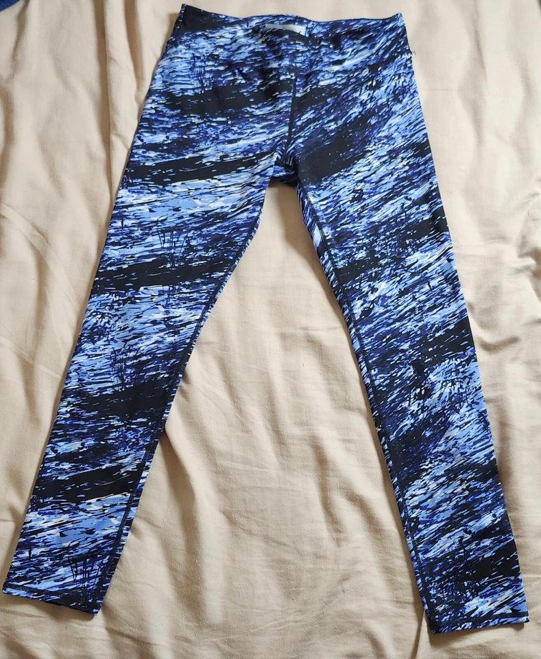 MNY Marc New York Leggings Activos Mujer Color Negro y Azul Talla Mediana Foto 2 de 4