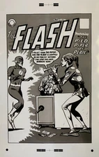 Production Art FLASH #106 cover, CARMINE INFANTINO art, 11x17, Piper