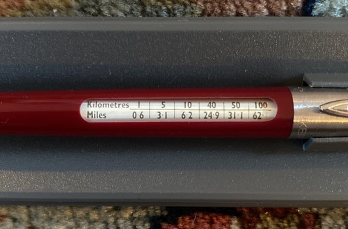 VINTAGE PARKER MOTORIST METRIC BALLPOINT PEN IN BOX RED TC - Picture 3 of 8