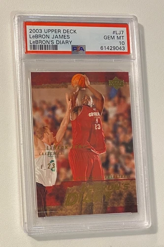 2003 Upper Deck #LJ7 Lebron James RC rookie card LeBron's Diary PSA 10 #S264