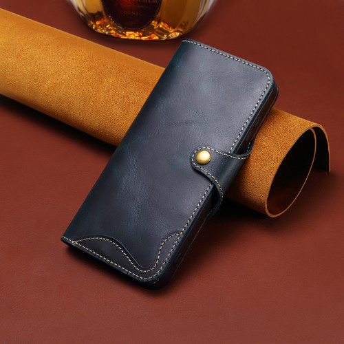 Funda tipo billetera de cuero de vaca genuino real para iPhone 7 8+11 12 13 14 15 16e - Imagen 4 de 47