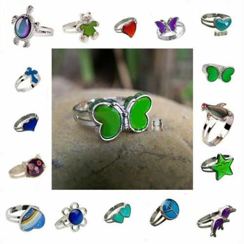Mood Ring One Size New Popular Adjustable For Ladies/Child - Picture 16 of 23