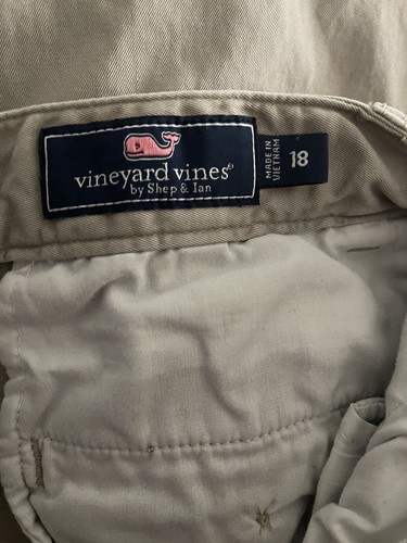 VIineyard Vines Pants Boys 18 Khaki Beige Chinos Adjustable Waist Cotton - Picture 7 of 10