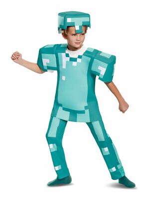 Lizenziertes Deluxe Kinder Minecraft Rüstung Kostüm Jungen Mojang Spiel
