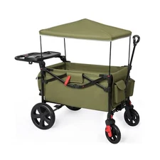 EVER ADVANCED Foldable Wagons for Two Kids & Cargo, Collapsible Folding Wagon...