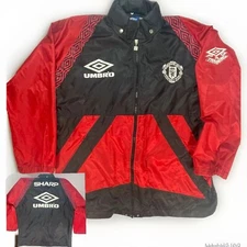 Manchester United Jacket Vintage 90s Umbro Sharp Soccer Man U Windbreaker ‘95-96