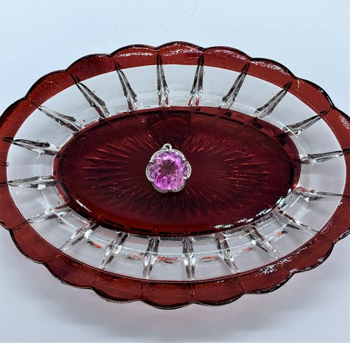 7,45 TCW zertifizierter Ceylon rosa Saphir in weiß rhodiniert Sterlingsilber - Bild 9 von 10
