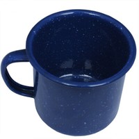 Mfh Emaille Tasse Kaffetasse Teetasse GlüHwein Becher Mit Henkel 350 Ml Blau
