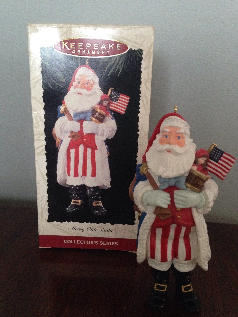 Hallmark Ornament, Merry Olde Santa, QX5654, 1996, Collector