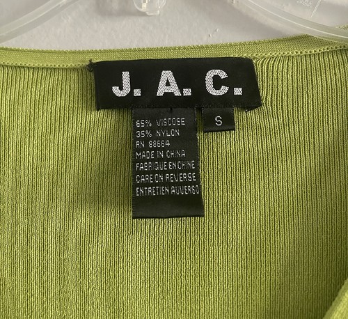 J.A.C Women’s Lime Green Knit Long Sleeves Jacket Size Small - Picture 2 of 5
