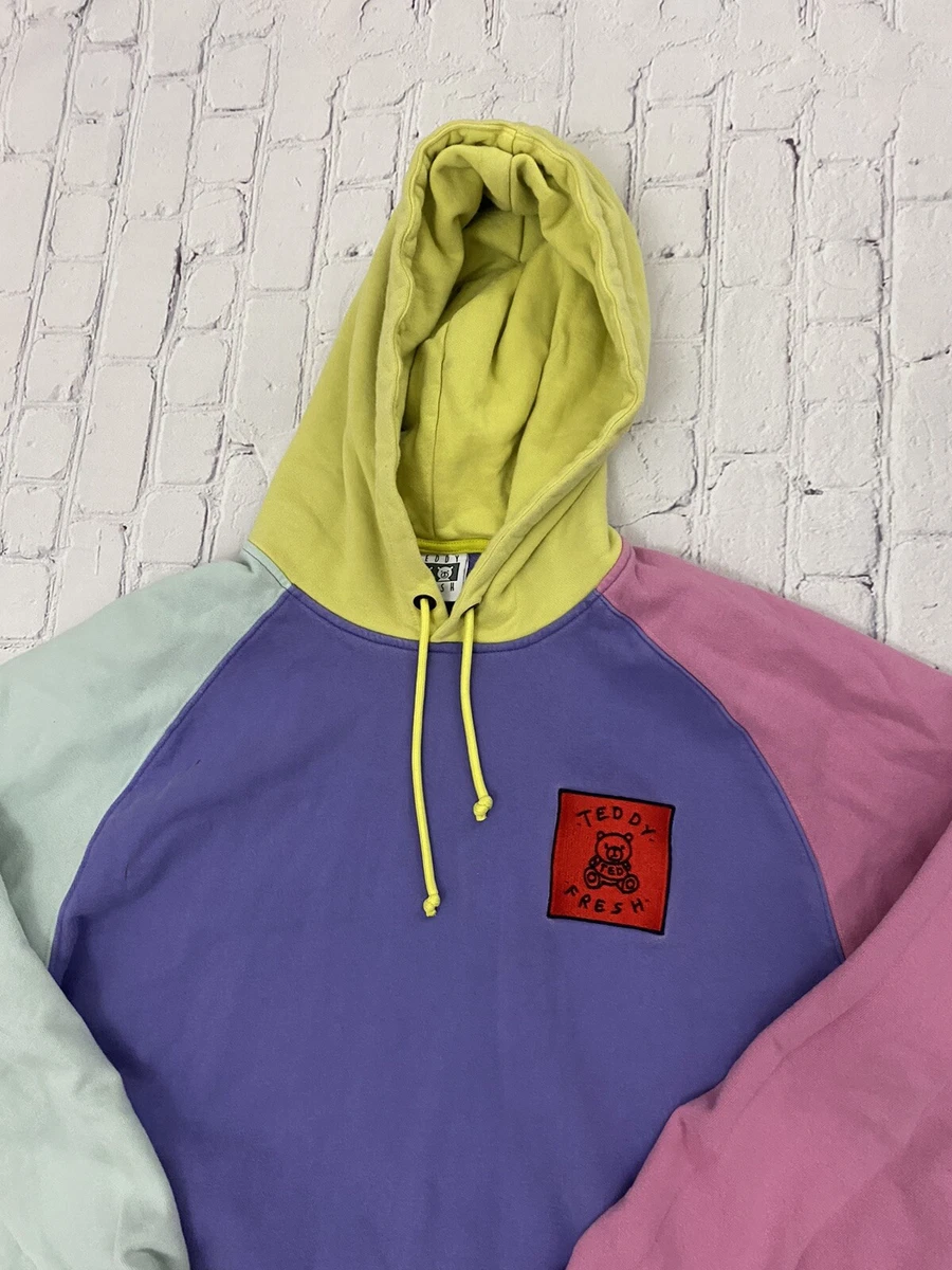 Teddy Fresh H3H3 Color Block Hoodie Original Authentic Pastel Size Large L EUC