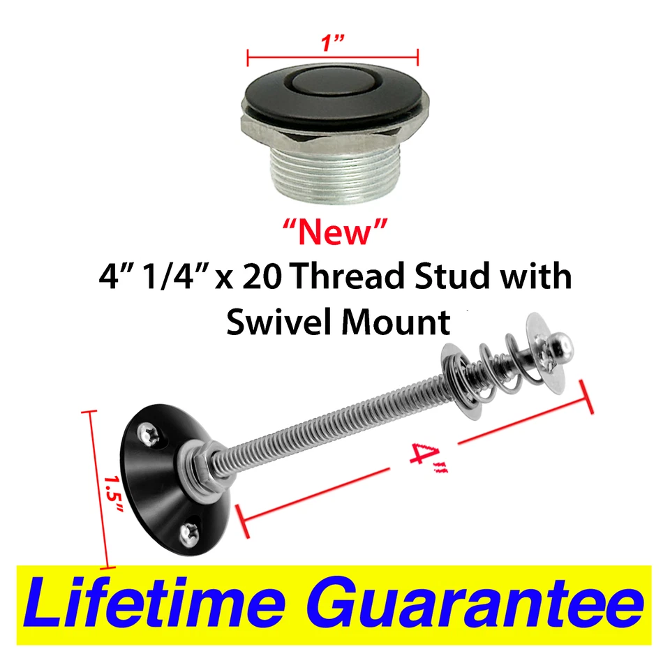 Hood Pins Quick Latch Push Button Latch Pro Series Black Hood Latch  NHRA USA - Image 3 of 4
