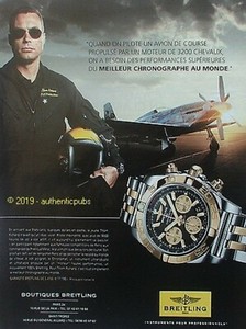 PUBLICITE BREITLING MONTRE CHRONOGRAPHE THOM RICHARD PILOTE AVION DE 2012  AD PUB | eBay