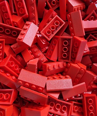 LEGO Schrägstein Dachstein Ziegelstein Rot 20 Stück 2x4 Red Slope Brick 3037 R4