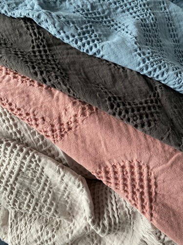 Sintra Stone Grey Décor Throw Rug 130x200cm (100% cotton) Free Post - Picture 26 of 44